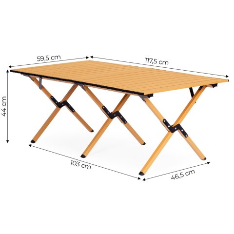 Stolik turystyczny składany 120x60 cm kempingowy z torbą 