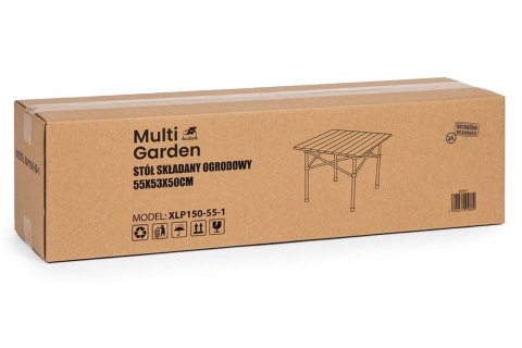 Stolik turystyczny składany 53x55 cm kempingowy z torbą czarny 