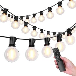 Girlanda ogrodowa świetlna łańcuch 30x LED 20m 9 trybów lampki ogrodowe 9W