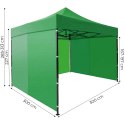 Pawilon ogrodowy eventowy automatyczny samorozkładalny namiot 3x3 m zielony MultiGarden
