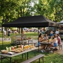Pawilon ogrodowy eventowy automatyczny samorozkładalny namiot 3x6 m czarny MultiGarden