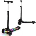 Hulajnoga trójkołowa dla dzieci balansowa LED Ricokids Glowi - czarna