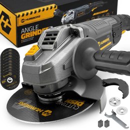 Szlifierka kątowa diax 1200W regulacja obrotów 10 tarcz 125mm mocna kątówka Humberg HM-411
