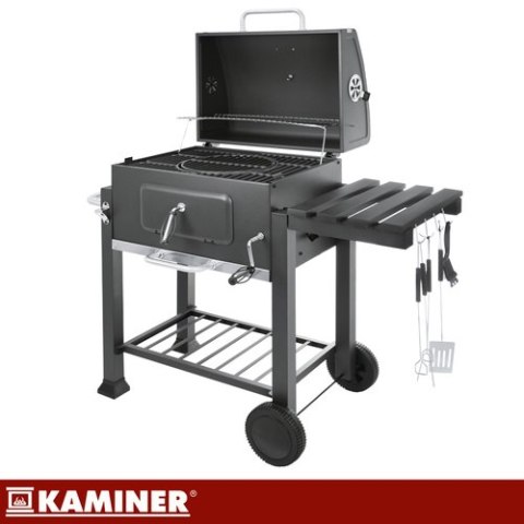 Grill ogrodowy z pokrywą 114x67x120cm Kaminer