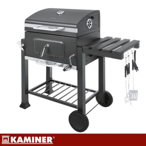 Grill ogrodowy z pokrywą 116x70x110cm Kaminer