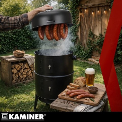 Grill ogrodowy z pokrywą 44x80x42cm Kaminer