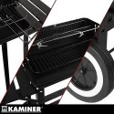 Grill ogrodowy z rożnem 93x41x86cm Kaminer