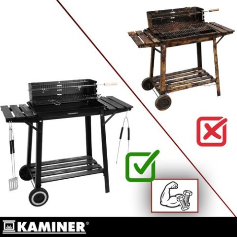 Grill ogrodowy z rożnem 93x41x86cm Kaminer