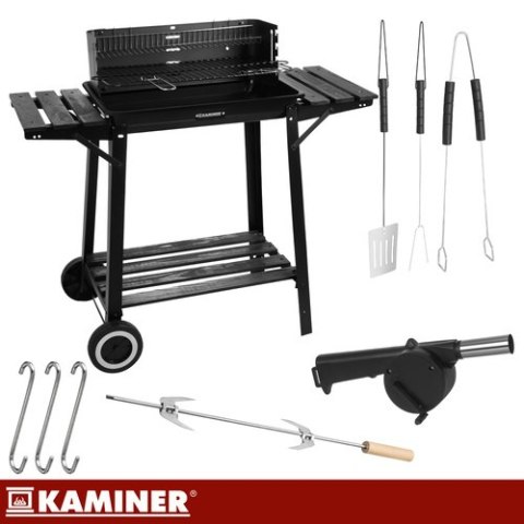 Grill ogrodowy z rożnem 93x41x86cm Kaminer