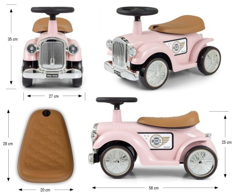 Milly Mally Pojazd Royce Pink jeździk auto autko