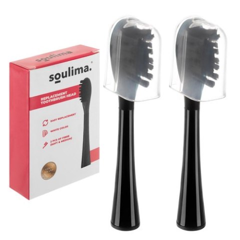 Końcówka do szczoteczki czarna 2szt. Soulima 26932
