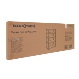 Regał magazynowy - czarny 220x100x45 Bigstren