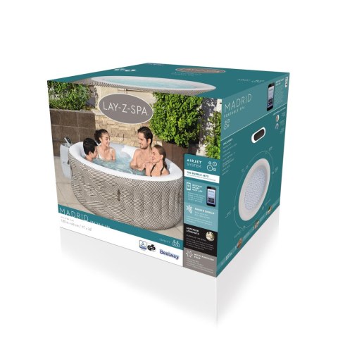 Dmuchane Spa Jacuzzi 4 Osobowe 180 x 66cm Bestway 60055 Dmuchane Spa Jacuzzi 4 Osobowe 180 x 66cm Bestway 60055