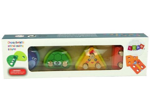 Sorter Zwierzęta Drewniane Klocki Układanka Wieża