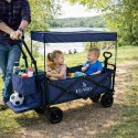 Wózek transportowy LUARO plażowy składany z daszkiem i siatką
