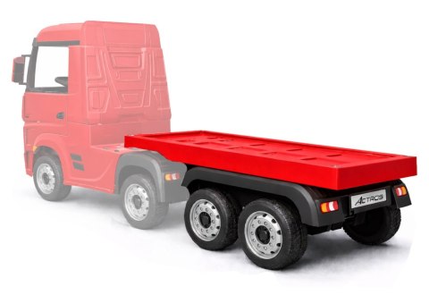 Naczepa do pojazdu na akumulator HL358 Mercedes Actros czerwona