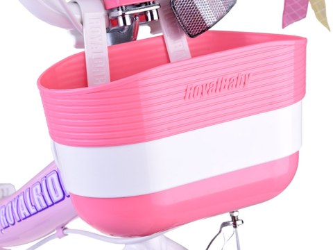 RoyalBaby rower dziecięcy JENNY 16" koszyk kółka boczne kokardki