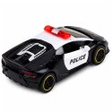Autko Policyjne Sportowe Samochód Z Napędem Metalowy Pull-Back Czarny 1:43