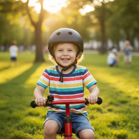 Kask rowerowy dla dziecka Trike Fix dziecięcy  LED M 55-58cm czarny