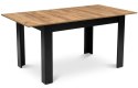 Stół rozkładany prostokątny 120-160x80 cm do kuchni jadalni dla 4-6 osób dąb craft