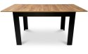 Stół rozkładany prostokątny 120-160x80 cm do kuchni jadalni dla 4-6 osób dąb craft