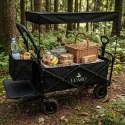 Wózek transportowy LUARO plażowy składany z daszkiem i siatką