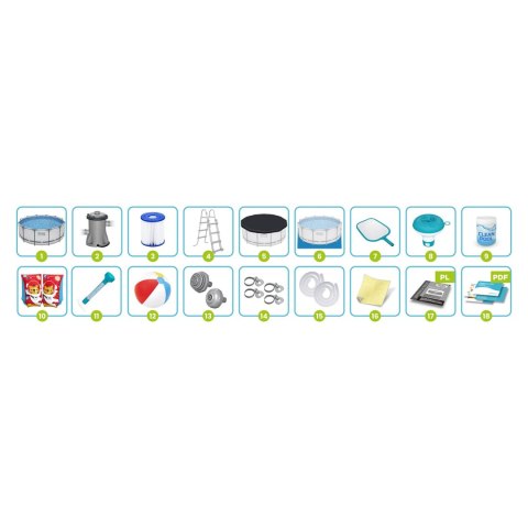 Basen ogrodowy stelażowy 366 x 122 cm 18w1 Bestway 56420