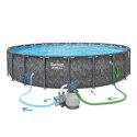 Basen ogrodowy stelażowy 671 x 132 cm 11w1 Bestway 561JZ