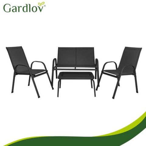 Zestaw mebli balkonowych- czarny Gardlov