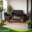 Meble ogrodowe rattanowe brązowe Gardlov 26911