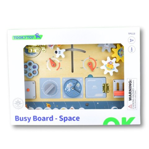  Drewniana Tablica Edukacyjna Montessori Astronauta Statek Kosmiczny
