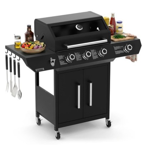 Grill gazowy 3+1 13.5kW Varen Black 4.0 Kaminer