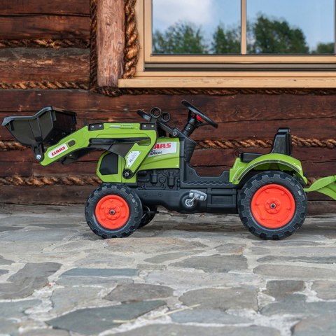 FALK Traktor na Pedały z Ładowarką i Przyczepą Claas 2-5 lat