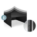 Pawilon ogrodowy 3 scianki 3 x 3m czarny Plonos
