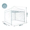 Pawilon ogrodowy 3 scianki 3 x 3m czarny Plonos
