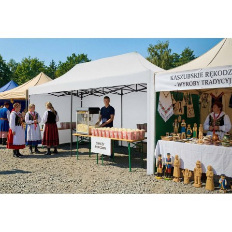 Pawilon ogrodowy 3 scianki 3 x 6m biały Plonos