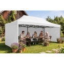 Pawilon ogrodowy 3 scianki 3 x 6m biały Plonos