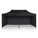 Pawilon ogrodowy 3 scianki 3 x 6m czarny Plonos