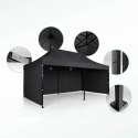 Pawilon ogrodowy 3 scianki 3 x 6m czarny Plonos