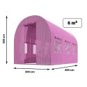 Folia na tunel ogrodowy 2 x 3 m (6 m2) różowa Plonos