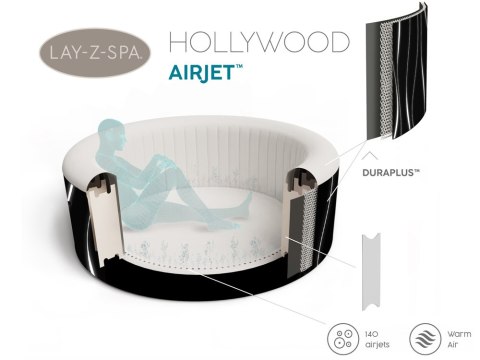 Bestway jacuzzi Lay-Z-Spa HOLLYWOOD 4-6os 196 cm LED 60059