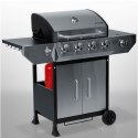 Grill gazowy ogrodowy żeliwny ruszt z pokrywą 4+1 palniki Berdsen BD-896