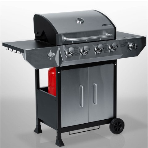 Grill gazowy ogrodowy żeliwny ruszt z pokrywą 4+1 palniki Berdsen BD-896