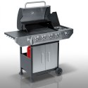 Grill gazowy ogrodowy żeliwny ruszt z pokrywą 4+1 palniki Berdsen BD-896