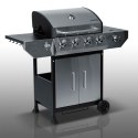 Grill gazowy ogrodowy żeliwny ruszt z pokrywą 4+1 palniki Berdsen BD-896