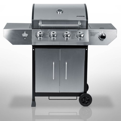 Grill gazowy ogrodowy żeliwny ruszt z pokrywą 4+1 palniki Berdsen BD-896