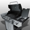 Grill gazowy ogrodowy żeliwny ruszt z pokrywą 4+1 palniki Berdsen BD-896