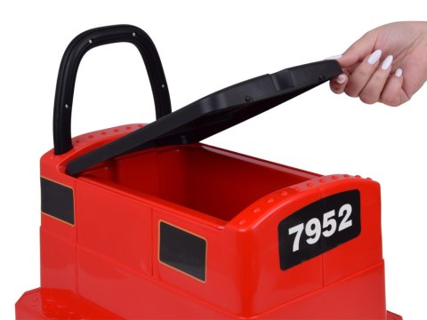 Pociąg na akumulator dla dziecka lokomotywa+wagonik dźwięki światła PA0348