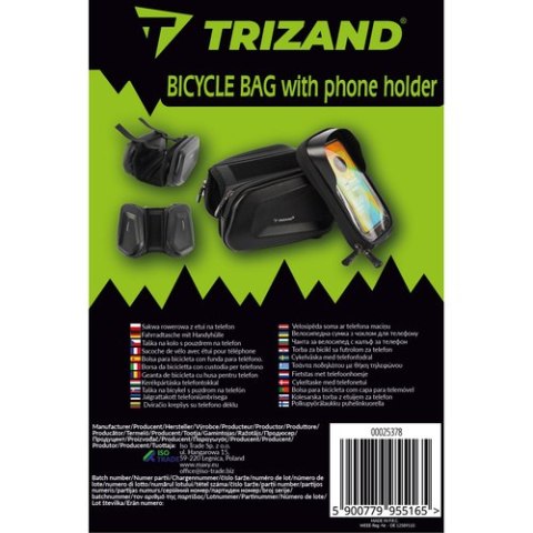 Sakwa rowerowa z etui na telefon Trizand 25378