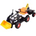 Super DWUSTRONNY traktor na akumulator ze spychaczem, koparką i przyczepą/BEJ1588